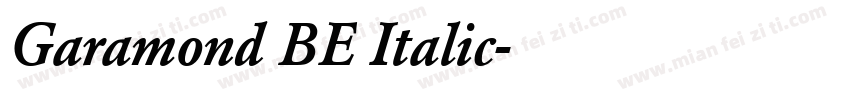 Garamond BE Italic字体转换